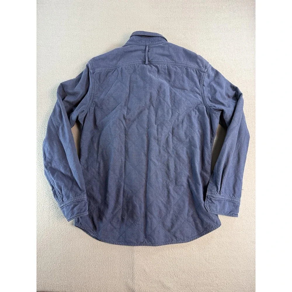 Banana Republic Shirt Mens Medium Blue Quilted Lined Oxford Slim Fit Button Up